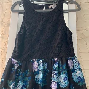 Floral Print Lace Dress